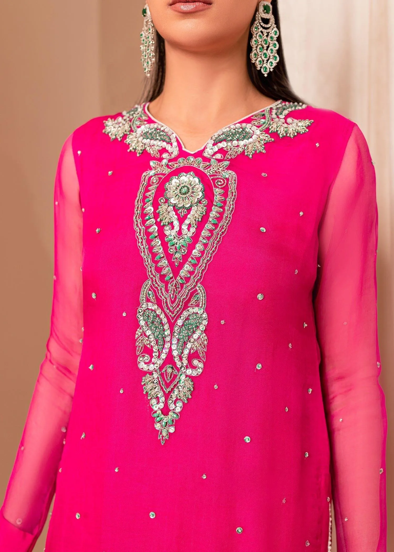 Allure by Ih - DOVE - Organza - Cherry Pink - 3 Piece