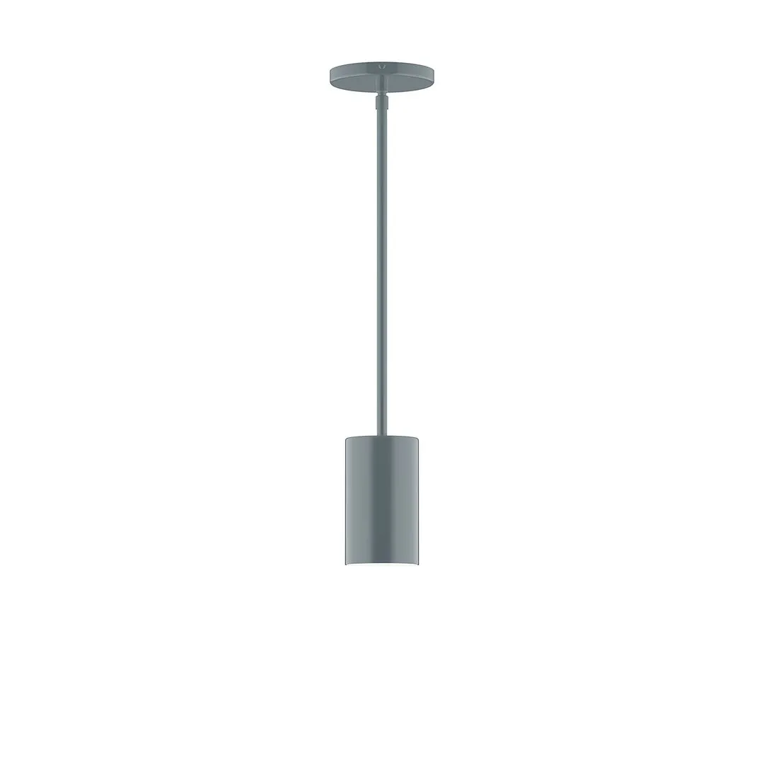 Axis Beam 6" LED Stem Hung Pendant Light in Slate Gray