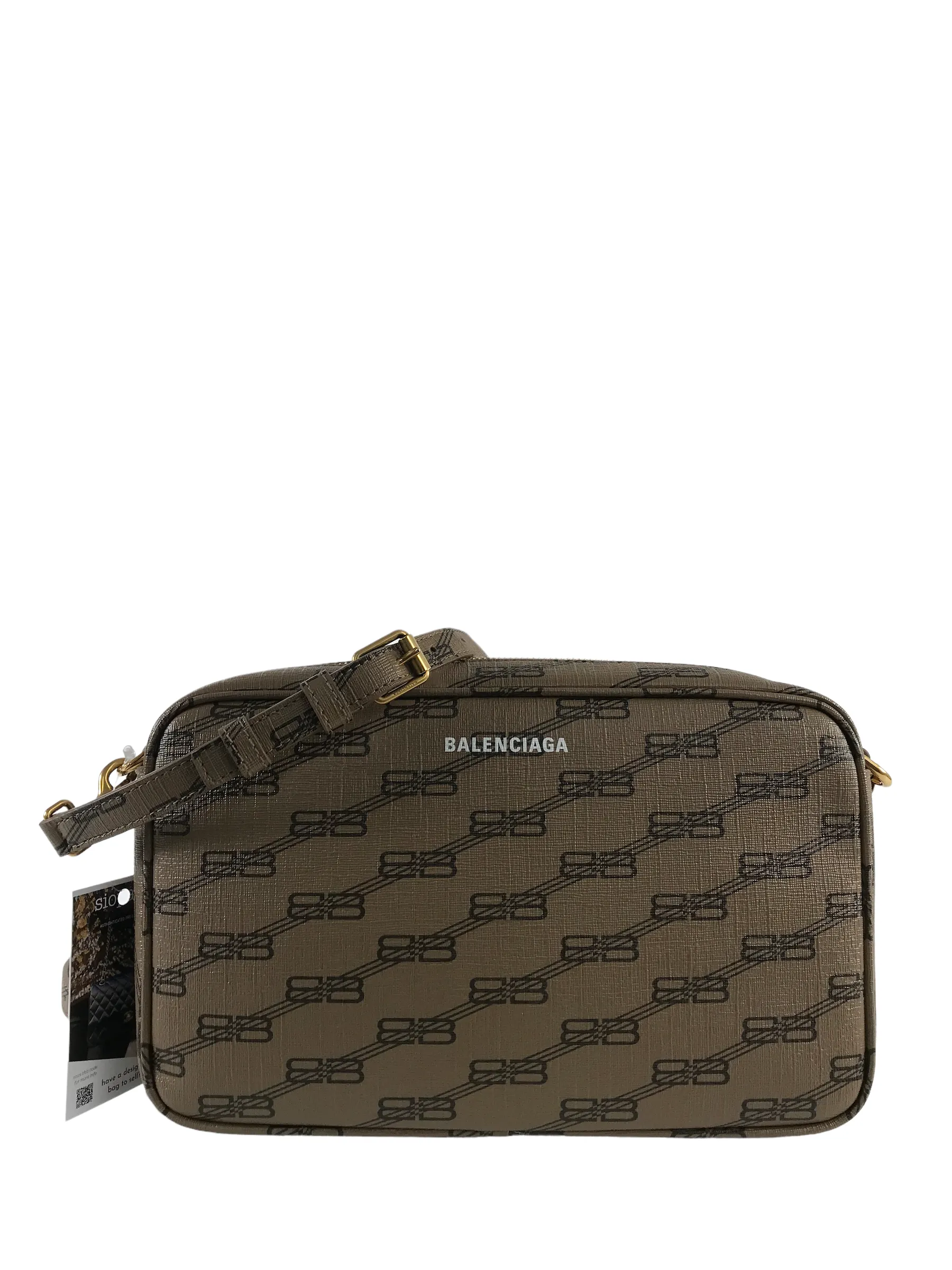 Balenciaga Monogram Logo Canvas Crossbody