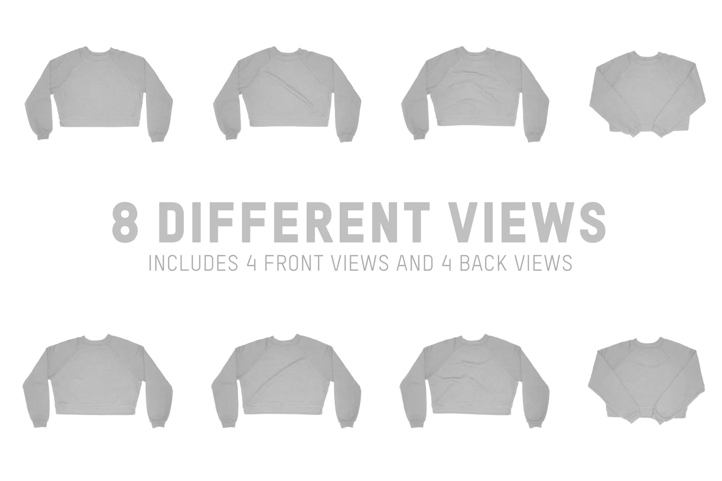 Bella   Canvas 7505 Raglan Pullover Fleece Mockups