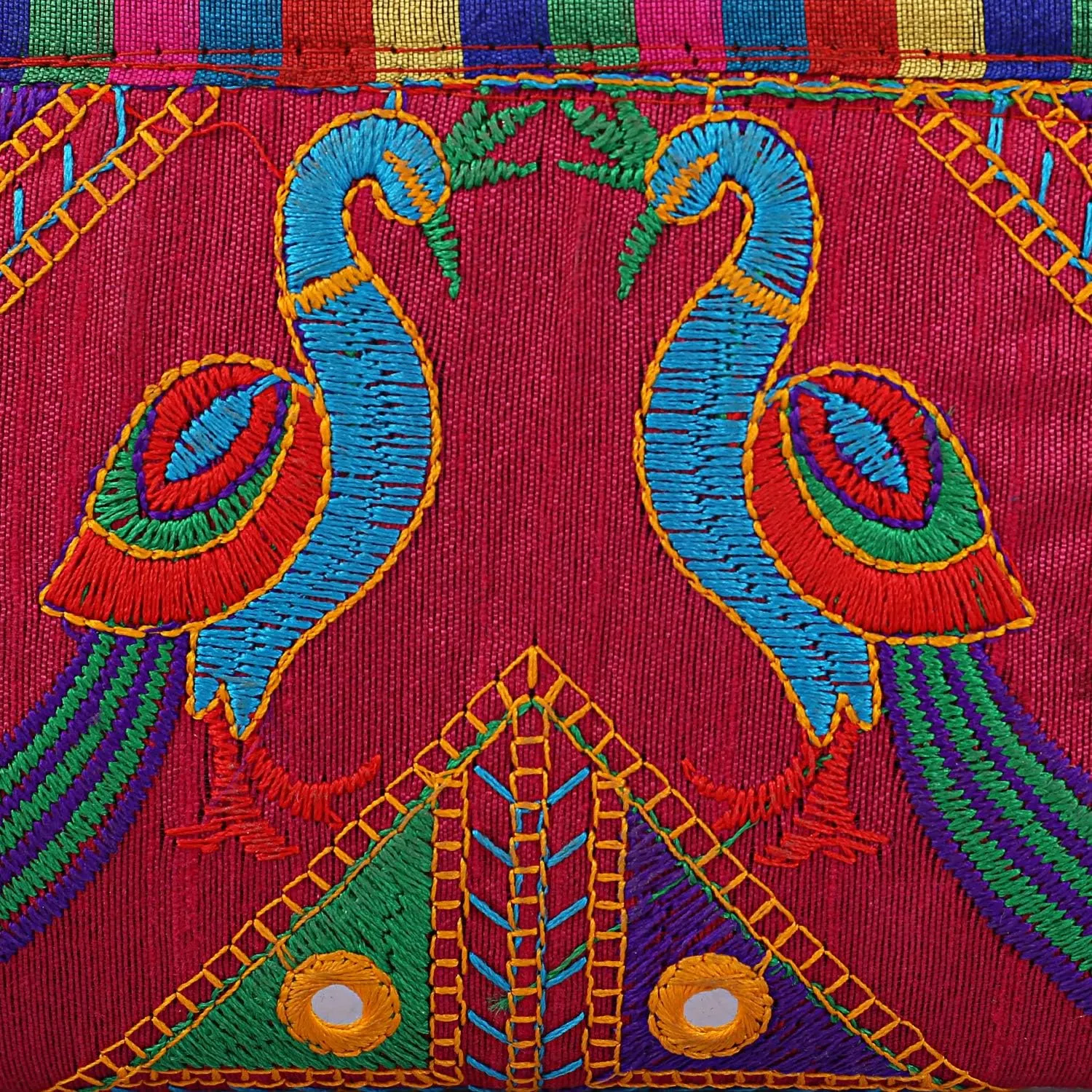 Craft Trade Clutch Bags for Women - Rajasthani Hand Embroidered Mini Crossbody Bag Women's Cluches for Wedding Party Gifts