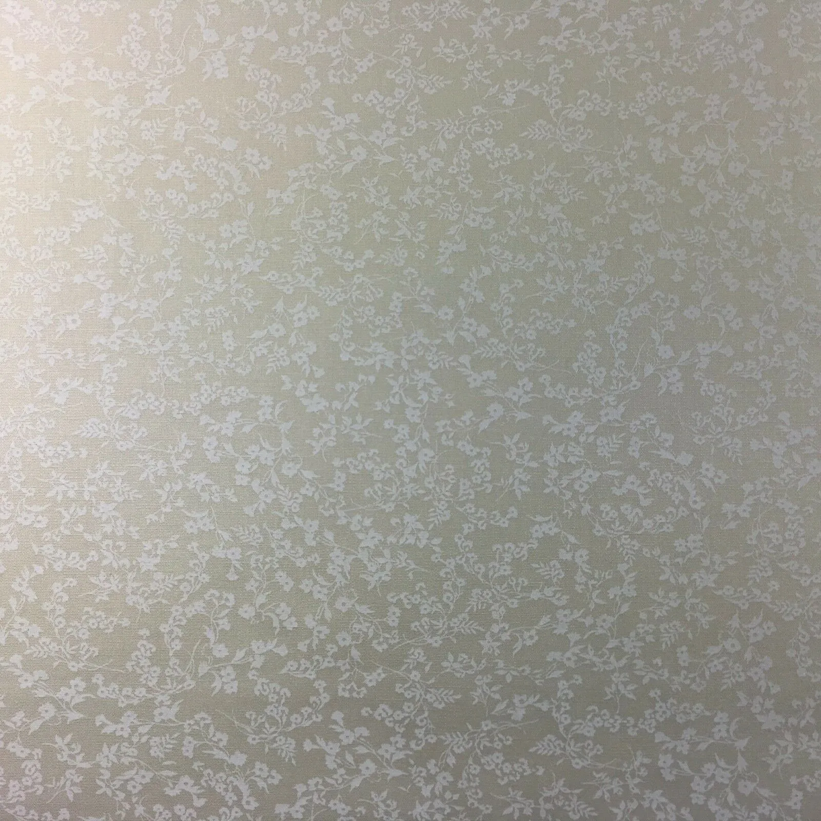 Cream Floral 100% Cotton poplin printed craft fabric 45" M734 Mtex