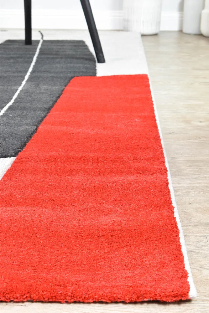 Hikina Grey Red Rug