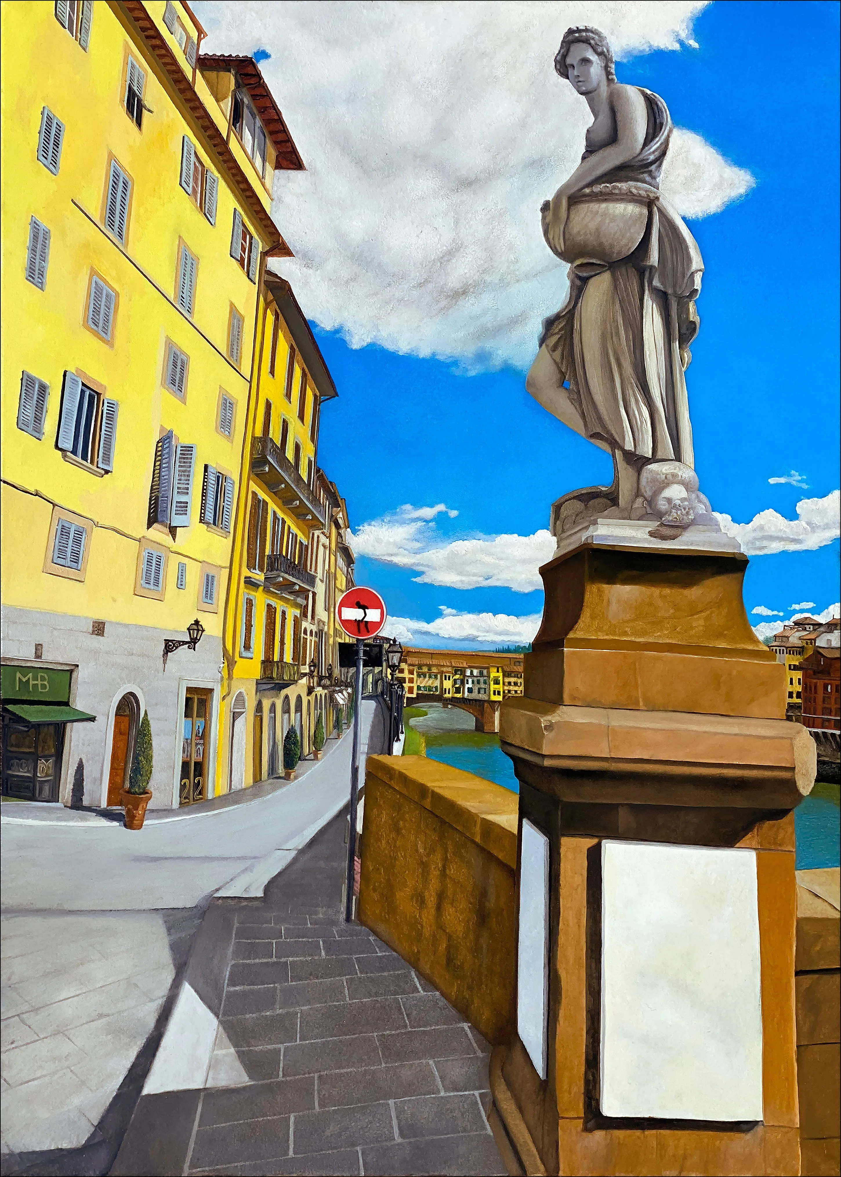 'STREET ART IN FIRENZE' - Oil on Canvas