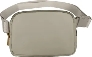 VOROLO Fanny Pack For Women And Men Crossbody Bag Belt Bag with Adjustable Strap Graduation Gifts Wood Grey